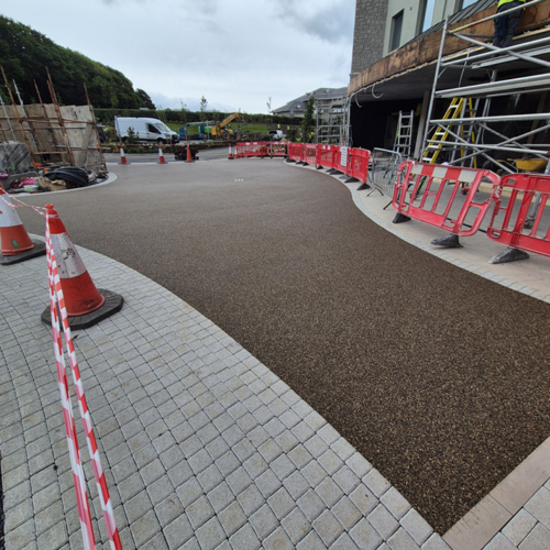 a new resin bound main entrance to the Hawthorn Hotel in Galway